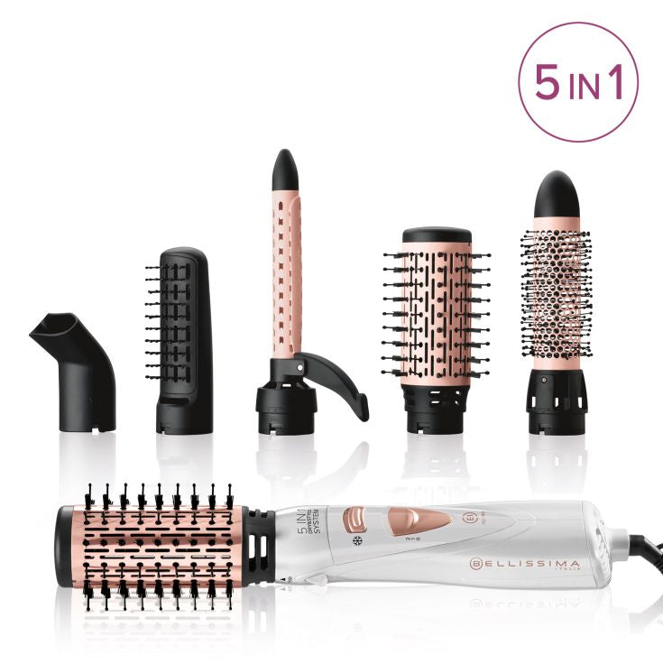 Hot air styling brush 5 in 1 Dry&Style System Airbrushes Hot air styling brush 5 in 1 Dry&Style System Hot air styling brush 5 in 1 Dry&Style System Bellissima